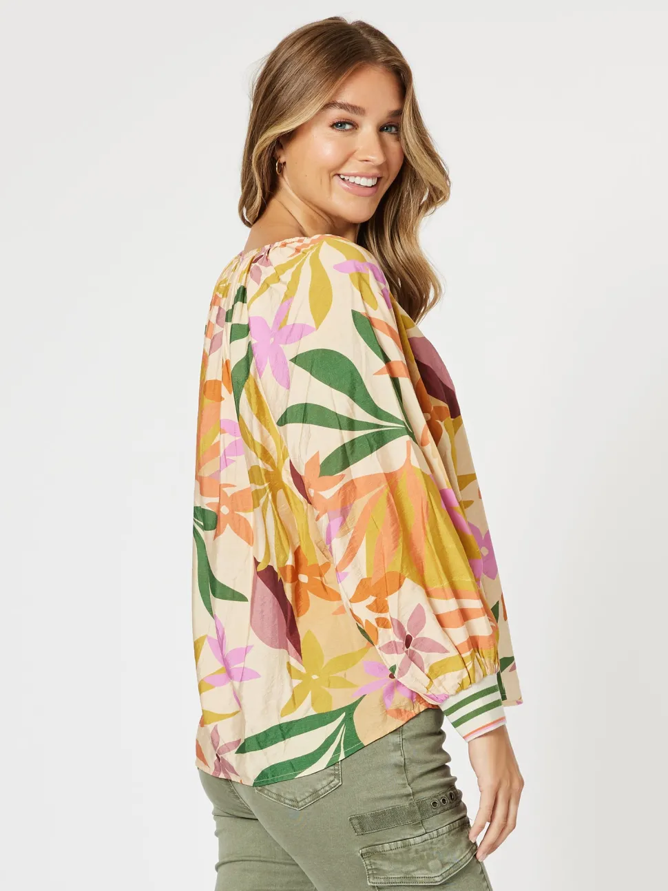 Promenade Floral Print Top - Multi