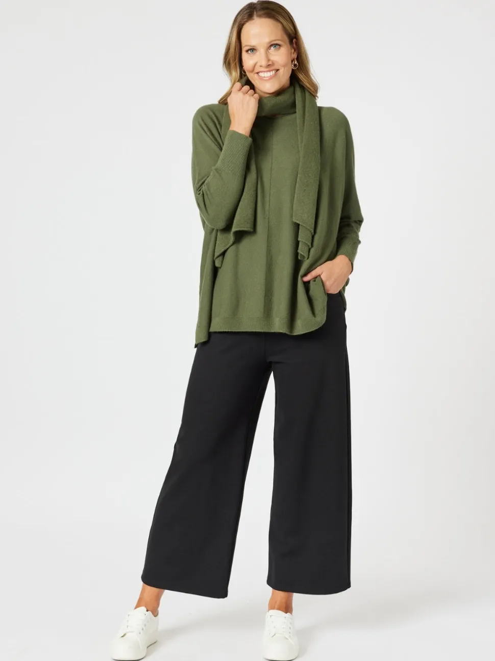Remy Scarf Knit - Khaki
