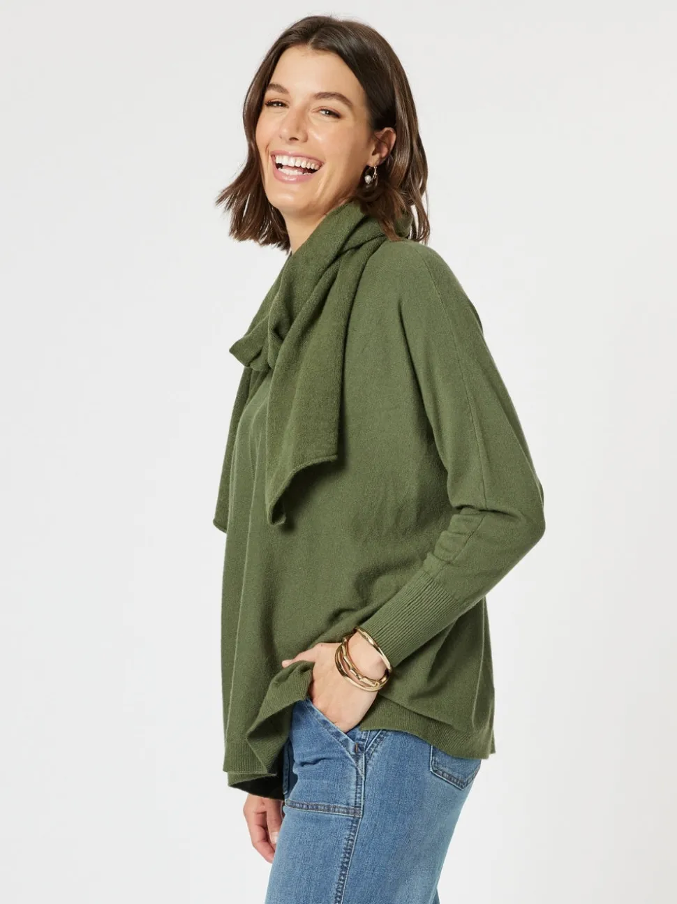 Remy Scarf Knit - Khaki