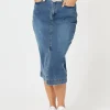 Republic Split Skirt - Denim
