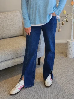 Republic Straight Leg Split Jean - Denim