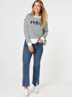 Republic Straight Leg Split Jean - Denim