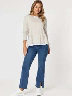 Republic Straight Leg Split Jean - Denim