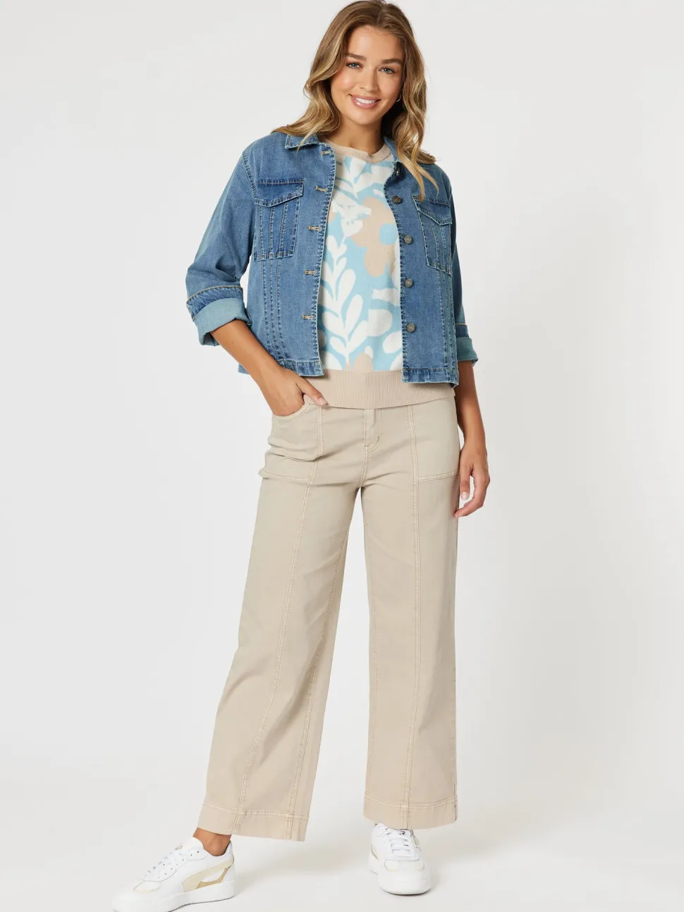 Retro Denim Jacket - Washed Denim