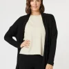 Ribbed Lounge Cardigan - Black