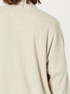 Ribbed Lounge Cardigan - Natural