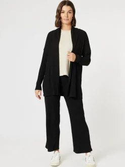 Ribbed Lounge Pant - Black