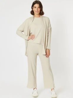 Ribbed Lounge Pant - Natural