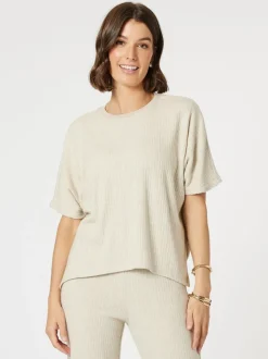 Ribbed Lounge Top - Natural