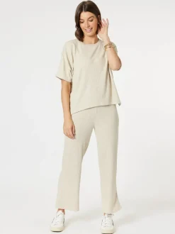 Ribbed Lounge Top - Natural