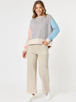 Sabrina Wide Leg Jean - Natural