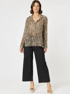 Safari Print Sheer Shirt - Animal