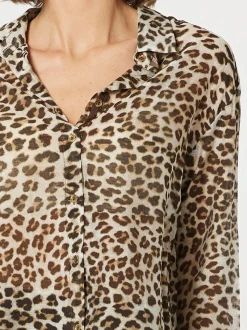 Safari Print Sheer Shirt - Animal