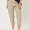 Santorini Cotton Capri Pant - Natural