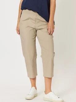 Santorini Cotton Capri Pant - Natural
