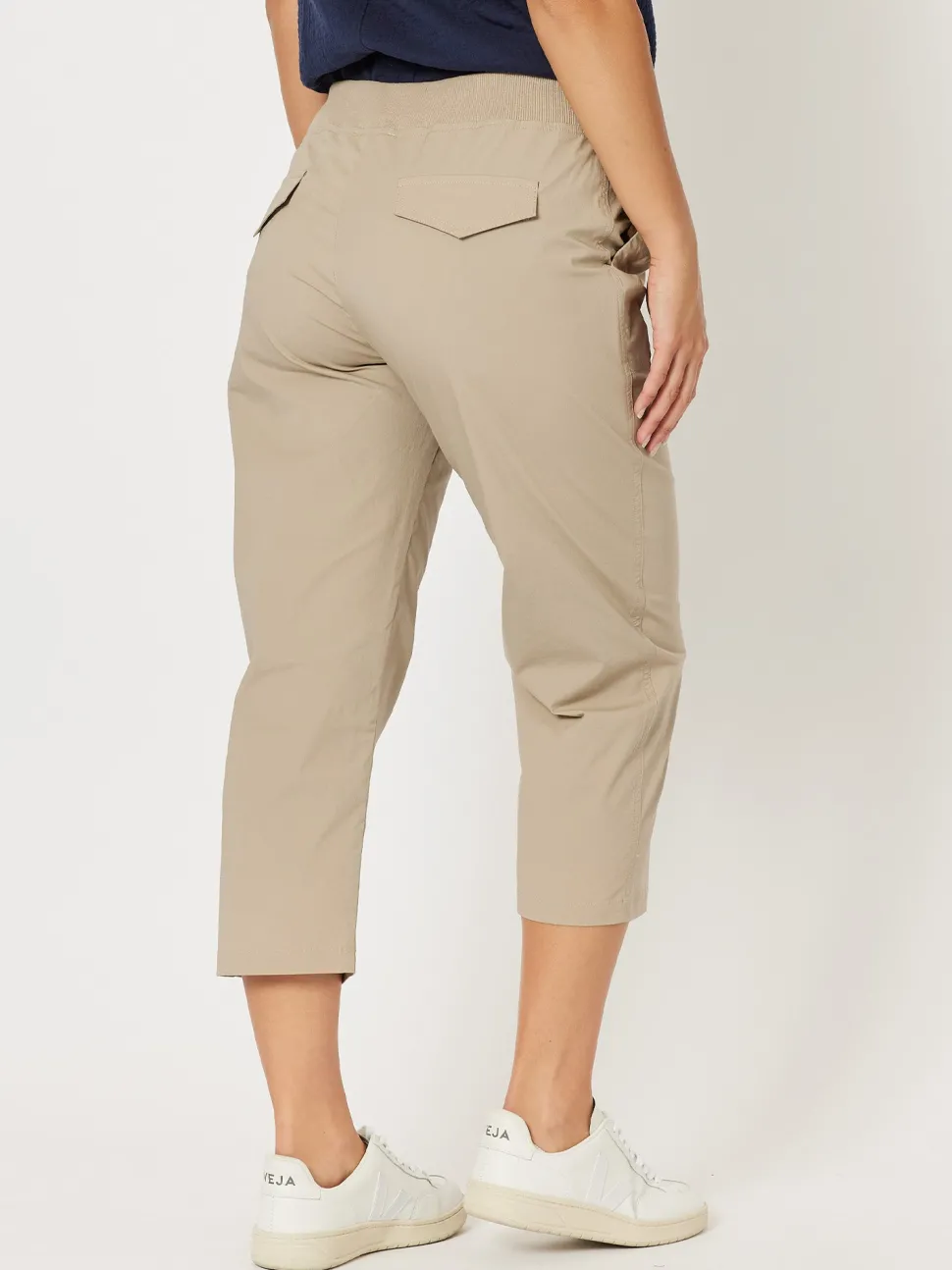 Santorini Cotton Capri Pant - Natural