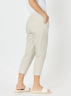 Santorini Cotton Capri Pant - Stone