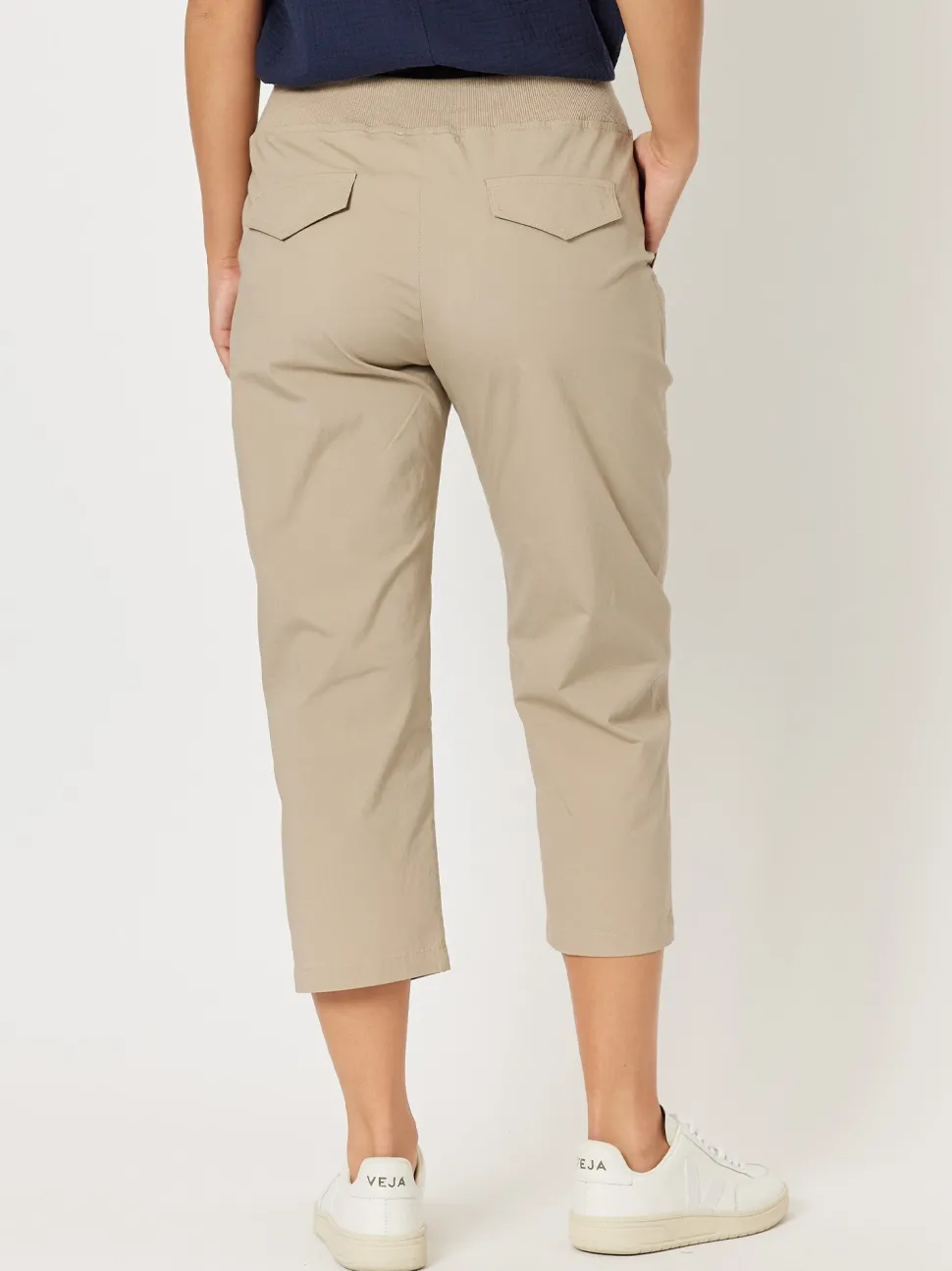 Santorini Cotton Capri Pant - Natural