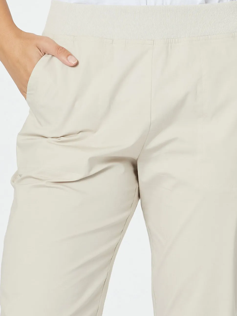 Santorini Cotton Capri Pant - Stone