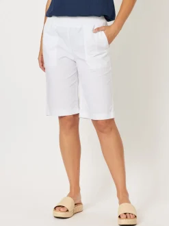 Santorini Cotton Pull On Short - White