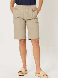 Santorini Cotton Pull On Shorts - Natural