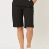 Santorini Cotton Pull On Shorts - Black