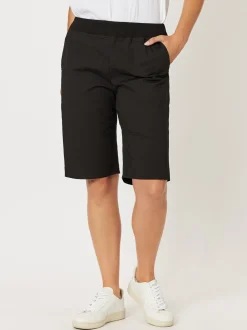 Santorini Cotton Pull On Shorts - Black