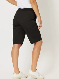 Santorini Cotton Pull On Shorts - Black