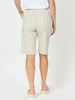 Santorini Cotton Pull On Shorts - Stone