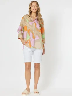 Santorini Cotton Pull On Short - White