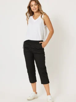 Santorini Cropped Pant - Black