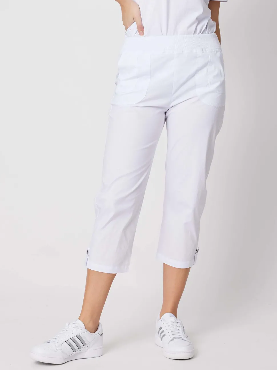 Santorini Cropped Pant - White