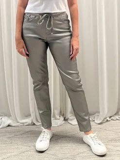 Scuba Wet Look Jogger - Pewter