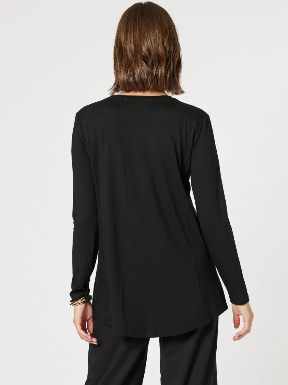 Sequin Sphere Long Sleeve Tee - Black/Gold