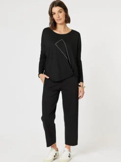 Sky Straight Leg Ponte Pant - Black