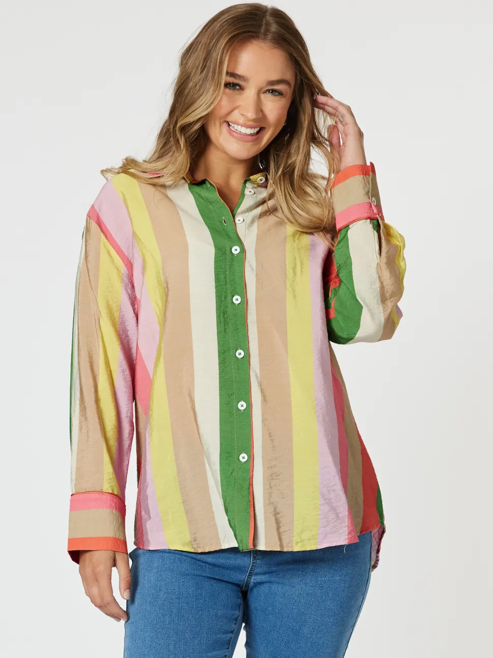 Spice Stripe Print Shirt - Spice