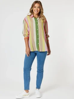 Spice Stripe Print Shirt - Spice
