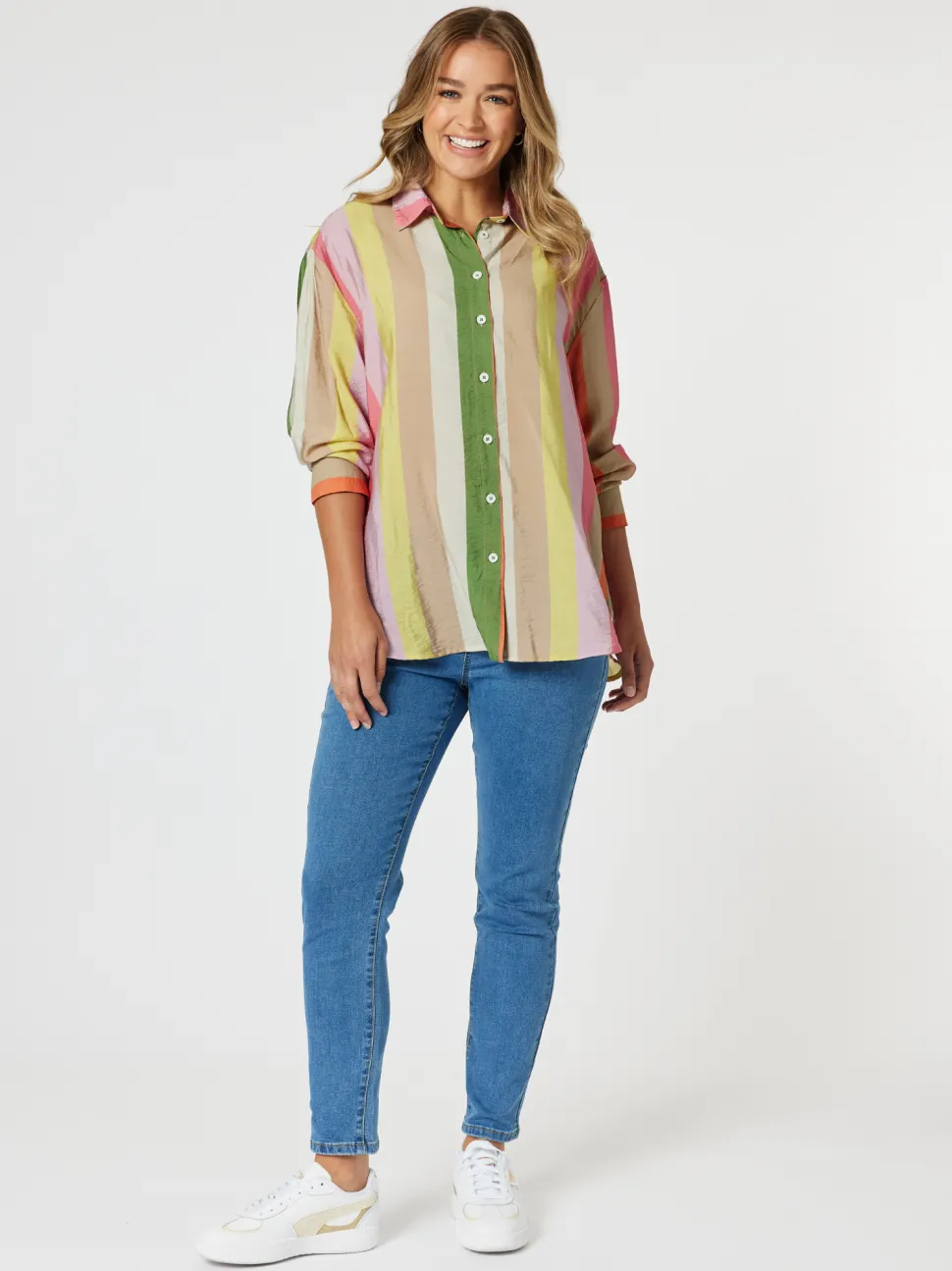 Spice Stripe Print Shirt - Spice