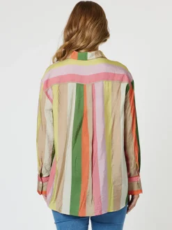 Spice Stripe Print Shirt - Spice