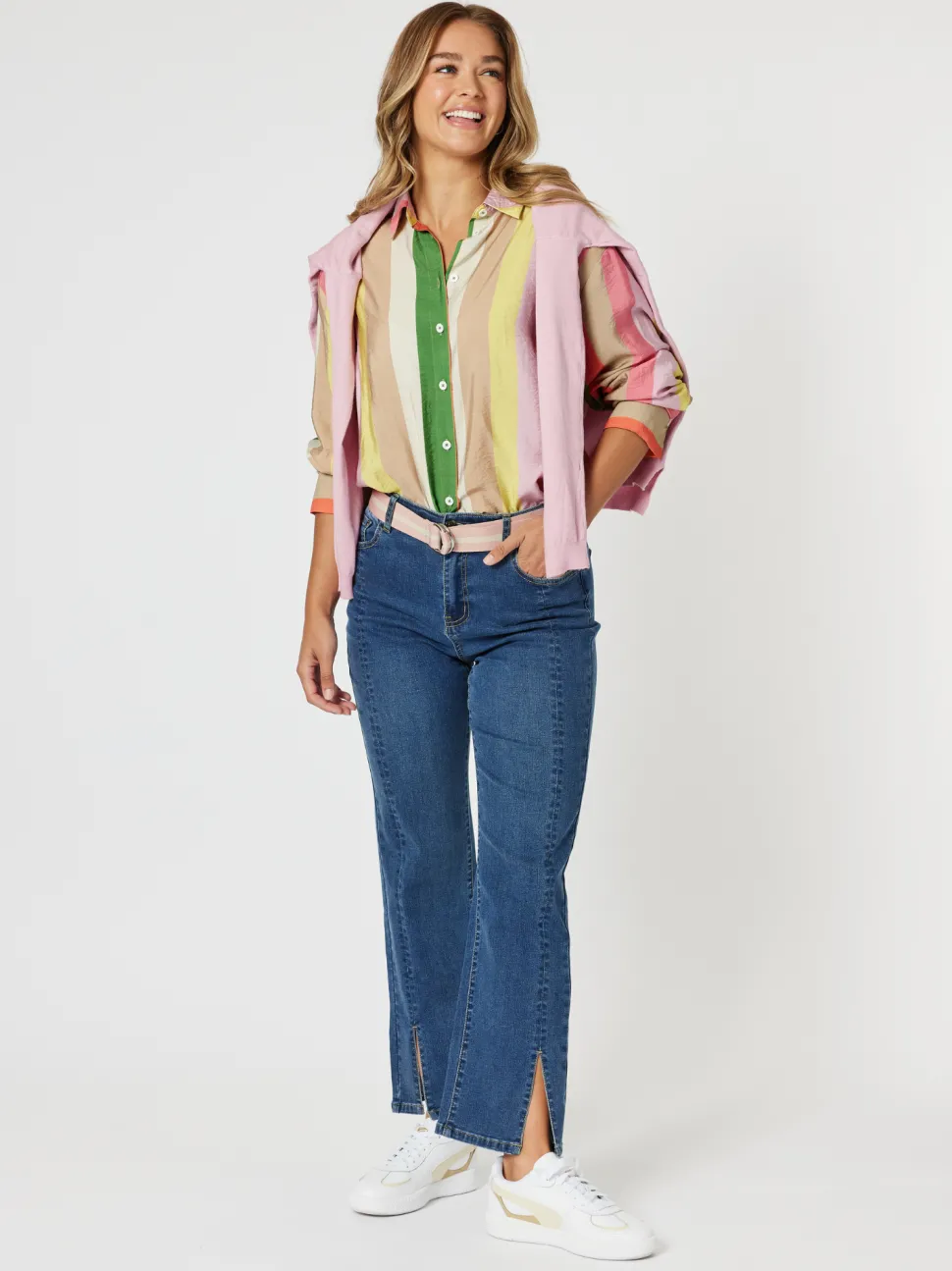 Spice Stripe Print Shirt - Spice