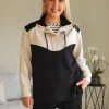 Spliced Zip Sweatshirt - Black/Chalk
