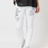 Stella Patch High Rise Slim Leg Jean - White