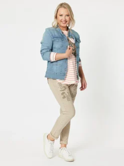 Stella Patch High Rise Slim Leg Jean - Natural