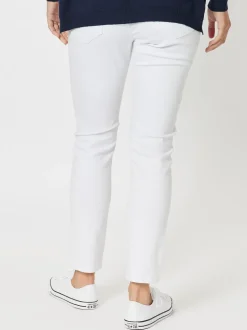 Stella Patch High Rise Slim Leg Jean - White