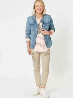 Stella Patch High Rise Slim Leg Jean - Natural