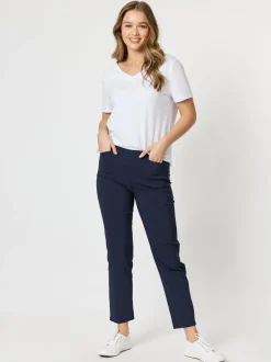 Stretch Full Length Bengaline Pant - Navy