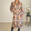 Studio Button Floral Print Dress - Chocolate Multi