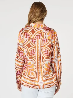 Studio Floral Print Shirt - Fig