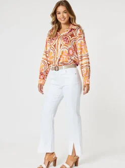 Studio Floral Print Shirt - Fig