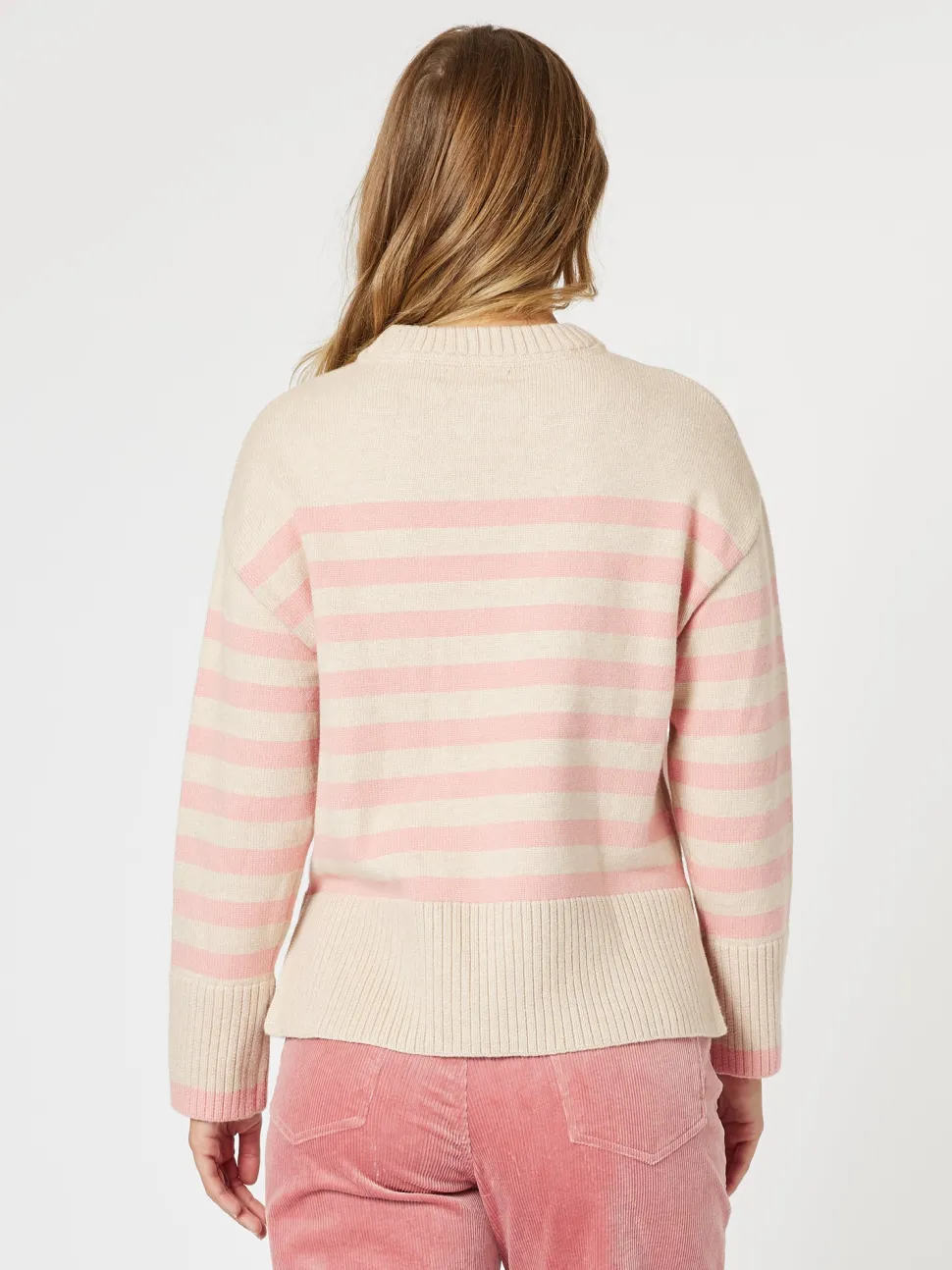 Tempo Stripe Print Knit - Blush/Natural
